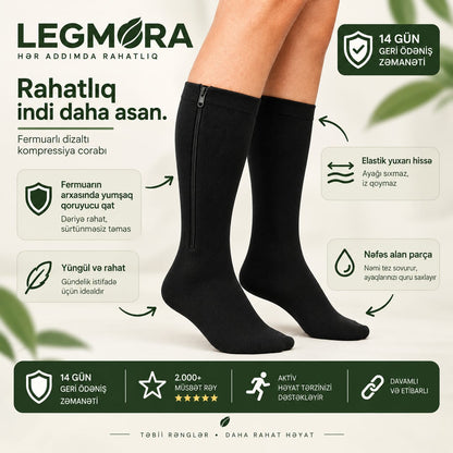 LEGMORA™ Zamoklu Kompressiya Corabı