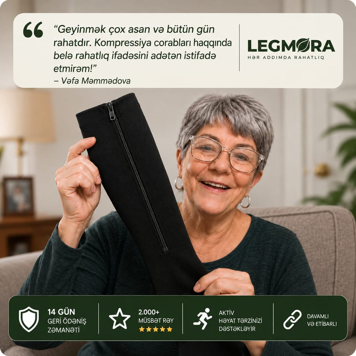 LEGMORA™ Zamoklu Kompressiya Corabı